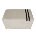 Ver imagem 3 de Recamier Puff Baú Organizador no Boucle com Cinto Preto:bege