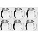 Ver imagem 1 de Kit 6 Canecas Cerveja Chopp de Alumínio Polido Bojuda 600ml