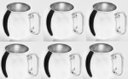 Ver imagem 1 de Kit 6 Canecas Cerveja Chopp de Alumínio Polido Bojuda 600ml