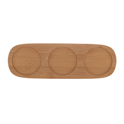 Petisqueira de Cerâmica Com 3 Potes e Bandeja de Bambu 32cm Lyor - 6