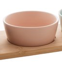 Ver imagem 4 de Petisqueira de Cerâmica Com 3 Potes e Bandeja de Bambu 32cm Lyor