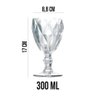 Taça de Vidro Diamond Diamante Transparente 300ml Água Class Home - 3