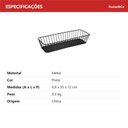 Ver imagem 6 de Bandeja Decorativa de Metal Preto 6x35x24cm Servir Mesa Organizar Café Aparador