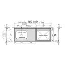 Ver imagem 4 de Pia de Cozinha Mármore Branco 150cm Espaço Cooktop e Cuba: Branco