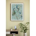 Ver imagem 2 de Quadro Decorativo Pavões na Árvore - 70x50cm:moldura Branca