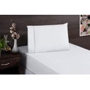 Ver imagem 1 de Jogo de Lençol Percal 200 Fios Ponto Palito Solteiro 2 Peças Branco