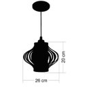 Ver imagem 2 de Lustre Luminária Pendente Utron Junco Copo Onion 24cm Cores - Palha