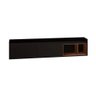 Rack Havana 35x160x34,5cm Em Mdp Preto Com Madeirado - 1