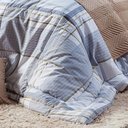 Ver imagem 5 de Kit Edredom Cinza Queen 03 Peças Dupla Face Percal