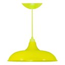 Ver imagem 1 de Kit Utron 5 Lustres Luminária Pendente Prato Bedd Retrô 32cm - Amarelo - 110v/220v (bivolt)