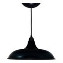 Ver imagem 1 de Kit Utron 5 Lustres Luminária Pendente Prato Bedd Retrô 32cm - Preto - 110v/220v (bivolt)