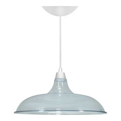 Kit Utron 6 Lustres Luminária Pendente Prato Bedd Retrô 32cm - Transparente - Bivolt