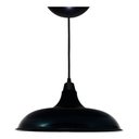 Ver imagem 1 de Kit Utron 6 Lustres Luminária Pendente Prato Bedd Retrô 32cm - Preto - Bivolt