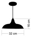 Ver imagem 1 de Kit Utron 6 Lustres Luminária Pendente Prato Bedd Retrô 32cm - Vermelho Translúcido - Bivolt