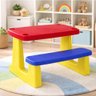 Mesinha Infantil com Banco Tramontina Escolar Mesa Atividades Brincar Plástico Colorido +2 Anos - 3