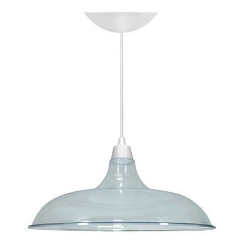 Kit Utron 10 Lustres Luminária Pendente Prato Bedd 32cm - Transparente - 110V/220V (Bivolt)