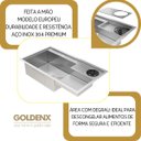 Ver imagem 7 de Cuba Gourmet para Cozinha Veneza Aço Inox 304 Lava Copos Goldenx