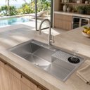 Ver mais imagens de Cuba Gourmet para Cozinha Veneza Aço Inox 304 Lava Copos Goldenx