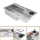 Ver imagem 1 de Cuba Gourmet para Cozinha Veneza Aço Inox 304 Lava Copos Goldenx
