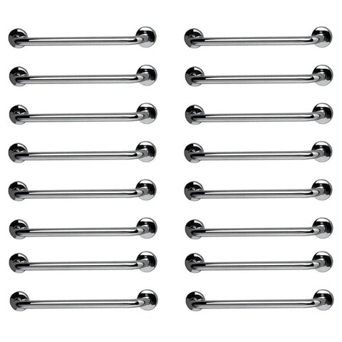 Barra de Apoio 60cm Aço Inox Kit 18 Unidades Banheiro Box Idoso Gestante Acessibilidade Segurança Su