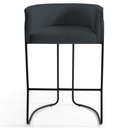 Ver imagem 4 de Banqueta Base Aço Preto Betina C-465 Linho Chumbo