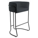 Ver imagem 1 de Banqueta Base Aço Preto Betina C-465 Linho Chumbo