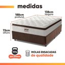 Ver imagem 3 de Cama Box Casal Colchão Gazin de Molas Pocket Ensacadas Tower Branco / Marrom