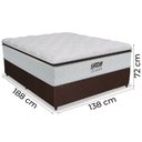 Ver imagem 3 de Cama Box Casal Colchão Gazin de Molas Pocket Ensacadas Tower Branco / Marrom