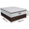 Cama Box Casal Colchão Gazin de Molas Pocket Ensacadas Tower Branco / Marrom - 3