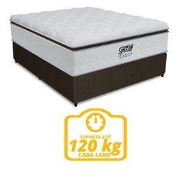 Cama Box Casal Colchão Gazin de Molas Pocket Ensacadas Tower Branco / Marrom - 5