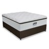 Cama Box Casal Colchão Gazin de Molas Pocket Ensacadas Tower Branco / Marrom - 1