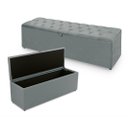 Ver imagem 1 de Recamier com Baú Treviso 150cm em Tecido Tipo Linho