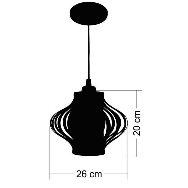 Kit Utron 2 Lustres Luminária Pendente Junco Copo Onion 24cm - Palha - 2