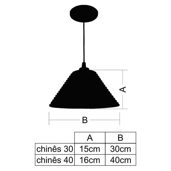 Kit Utron 2 Lustres Pendente Junco Chapéu Chinês 30cm - Palha - 2