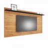 Rack com Painel para Tvs de até 75 Polegadas Loren 2 Gavetas e 2 Prateleiras Mel/preto - 2