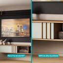 Ver imagem 7 de Conjunto Rack e Painel Cedro Sálvia 160cm 180cm MDP Porta de Correr Preto Móveis Carraro