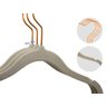 Kit 40 Cabides De Veludo Infantil Gancho Cobre Bege - 4