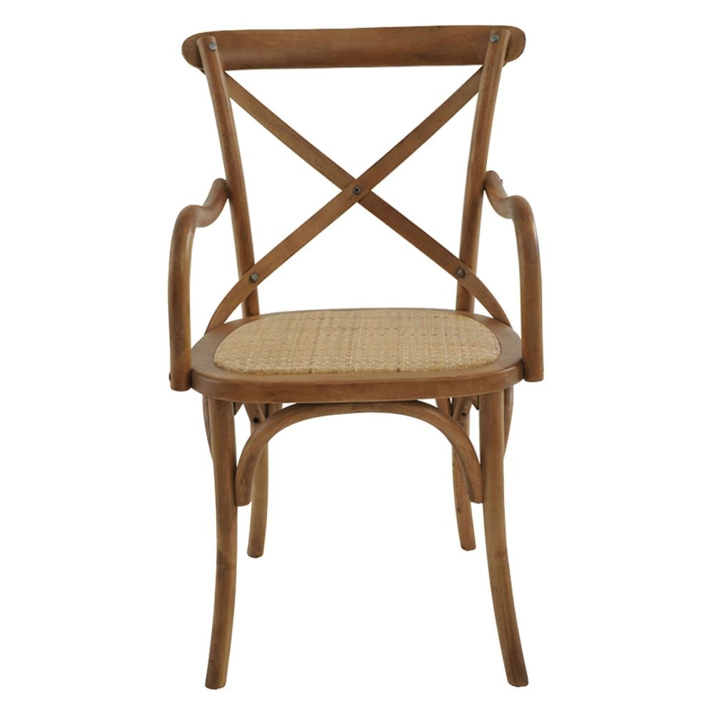 Kit 6 Cadeiras Decorativas Sala de Jantar Cozinha Danna com Apoio Rattan Natural Bétula - Gran - 7