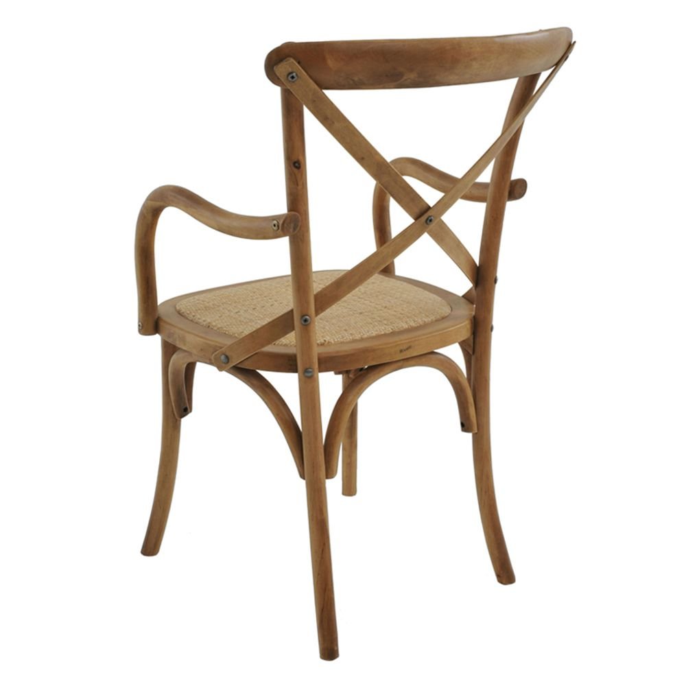 Kit 6 Cadeiras Decorativas Sala de Jantar Cozinha Danna com Apoio Rattan Natural Bétula - Gran - 8