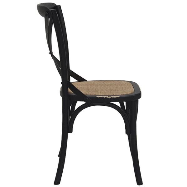 Kit 5 Cadeiras Decorativas Sala de Jantar Cozinha Danna Rattan Natural Preta - Gran Belo - 7
