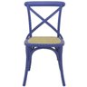 Kit 2 Cadeiras Decorativas Sala de Jantar Cozinha Danna Rattan Natural Azul - Gran Belo - 6