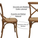 Ver imagem 3 de Kit 3 Cadeiras Decorativas Sala de Jantar Cozinha Danna Rattan Natural Bétula- Gran Belo