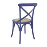 Kit 4 Cadeiras Decorativas Sala de Jantar Cozinha Danna Rattan Natural Azul - Gran Belo - 8