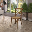 Ver imagem 5 de Kit 6 Cadeiras Decorativas Sala de Jantar Cozinha Danna Rattan Natural Bétula- Gran Belo