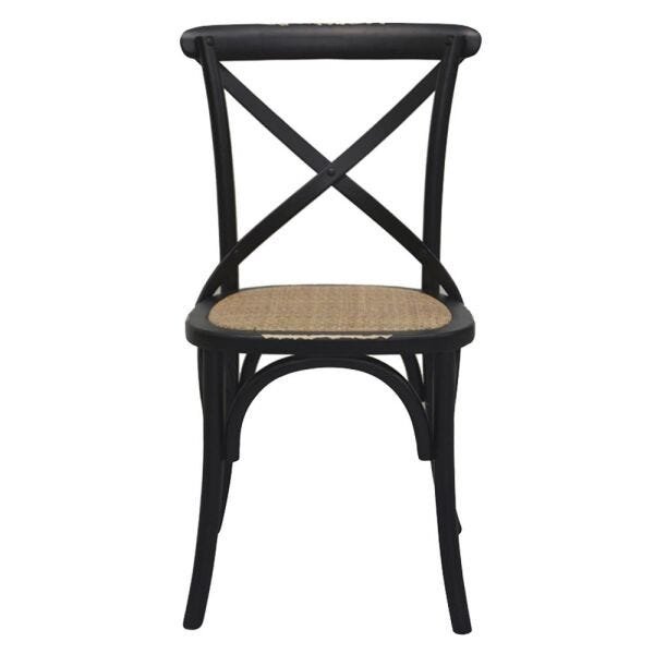 Kit 6 Cadeiras Decorativas Sala de Jantar Cozinha Danna Rattan Natural Preta - Gran Belo - 6