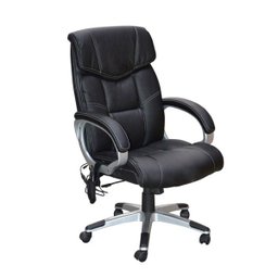 Kit 2 Cadeira de Escritório Home Office Ceuta Giratória com Massagem Pu Preta - 3