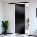 Ver imagem 3 de Porta de Correr Suspensa Veneziana Esq L.25 Mix Preta 210x80 Brimak