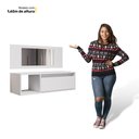 Ver imagem 5 de Penteadeira Mesa de Maquiagem Eva Suspensa 01 Porta com Espelho Branco - Desk Design