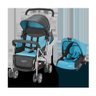 Carrinho com bebê conforto travel system Flip azul Multikids - 1