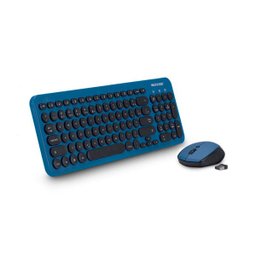 Teclado E Mouse Sem Fio 2.4 Ghz Multimídia Teclas Redondas Preto E Azul Usb - TC233 TC233 - 3